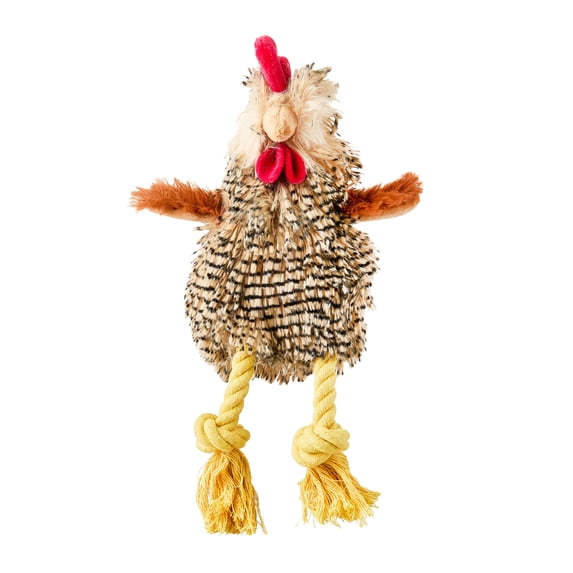 Vibrant Life Easter Plush Rooster Dog Toy, Brown