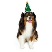 Vibrant Life Holiday Pet Accessory for Cats and Dogs, Christmas Tree Hat, Green, Medium/Large
