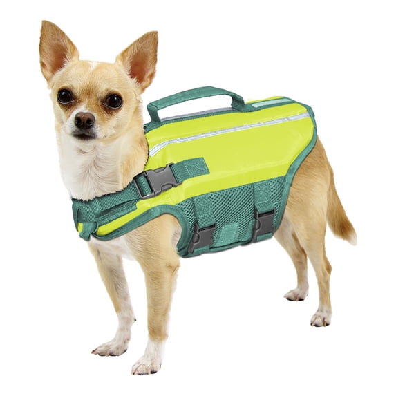 Vibrant Life Flotation Vest for Cats and Dogs, with Handle, Yellow, Extra Small