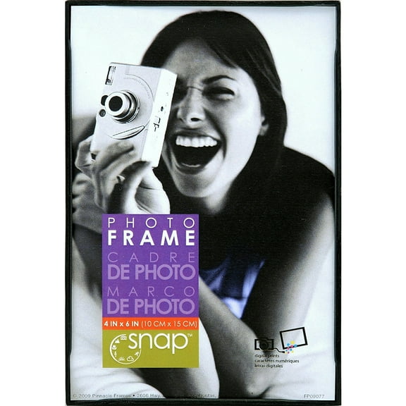 ECONOMY Black Front-Load Document 4x6 frame by SNAP - 4x6