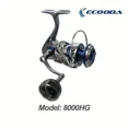 thumbnail image 1 of ECOODA Hadera 8000HG Series Spinning Reel 15KG Drag Power Saltwater Fishing Reel Fishing Wheel 4.3:1 Gear Ratio, 1 of 6