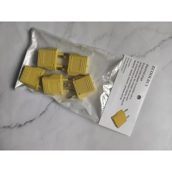 ECOOLBUY Plastic Plug for home Light Duty Polarized Electrical Plug, 125 V, 15 A, 2 P, 2 W, White