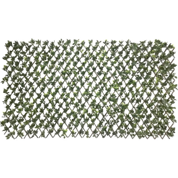 ECOOPTS Expandable Artificial Rose Leaf Ivy Privacy Fence Screen Decoration for Backyard Patio Balcony Outdoor Indoor, 1 Pack