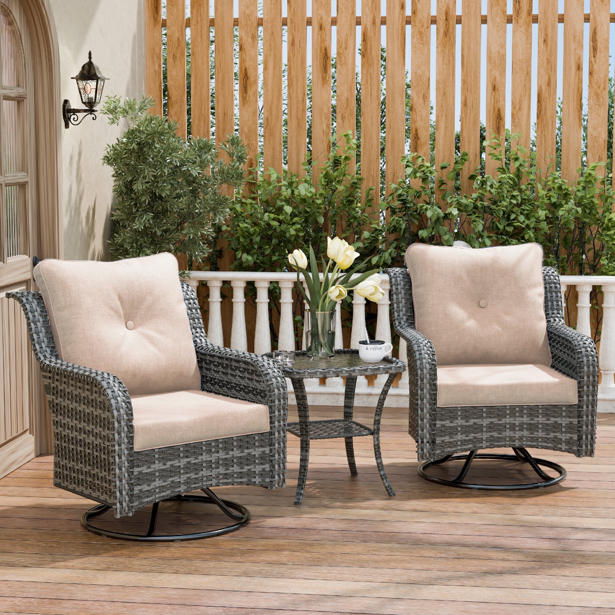 All Weather Patio Furniture Set Kurapika 3-Piece Patio Set