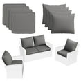 thumbnail image 1 of MRUAKA Outdoor Cushions for Patio Furniture, 4'' Replacement Cushions, Set of 4 Water-Resistant Outdoor Sectional Cushions for Sofa Couch Chair (Grey), 1 of 9