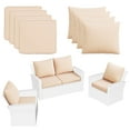thumbnail image 1 of MRUAKA Outdoor Cushions for Patio Furniture, 4'' Replacement Cushions for Outdoor Furniture, Set of 4 Water-Resistant Outdoor Sectional Cushions for Sofa Couch Chair (Beige), 1 of 8