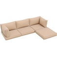 thumbnail image 1 of MRUAKA Outdoor Cushions for Patio Furniture with 5 Pillows, Waterproof Patio Furniture Cushions Replacement, 4" Deep Seat Outdoor Sectional Cushions for Chair Sofa Couch, Beige, 1 of 8