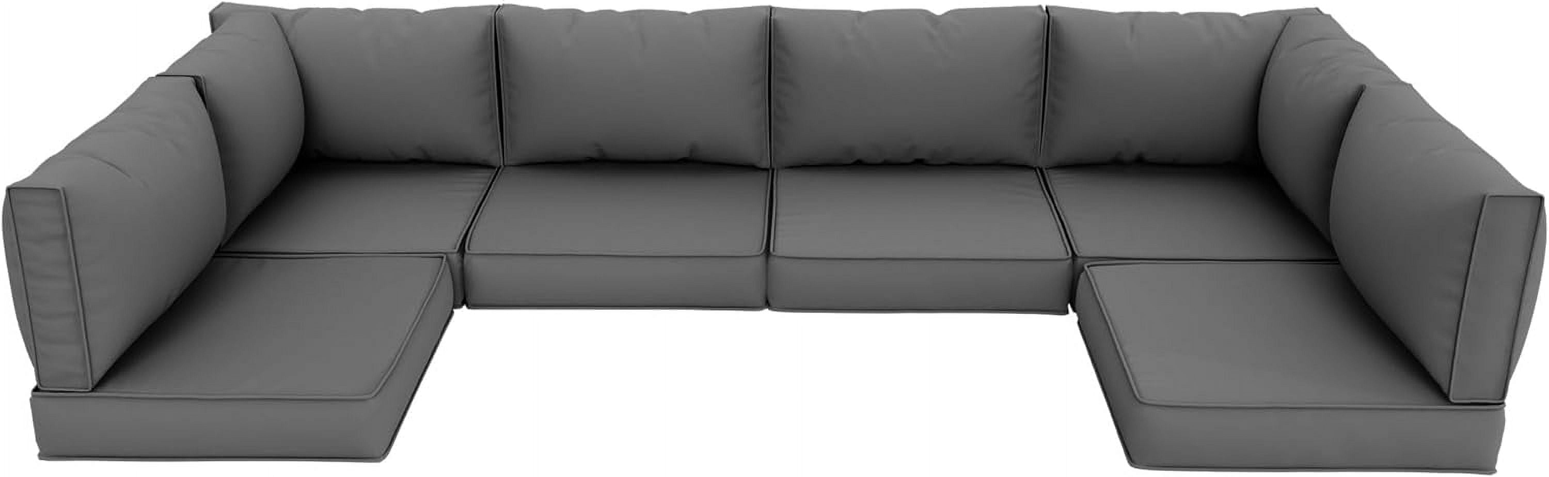 MRUAKA Outdoor Cushions for Patio Furniture Replacement, Patio Furniture Cushions, Deep Seat Patio Cushions, Patio Seat Cushions for Outdoor Sectional (Grey)