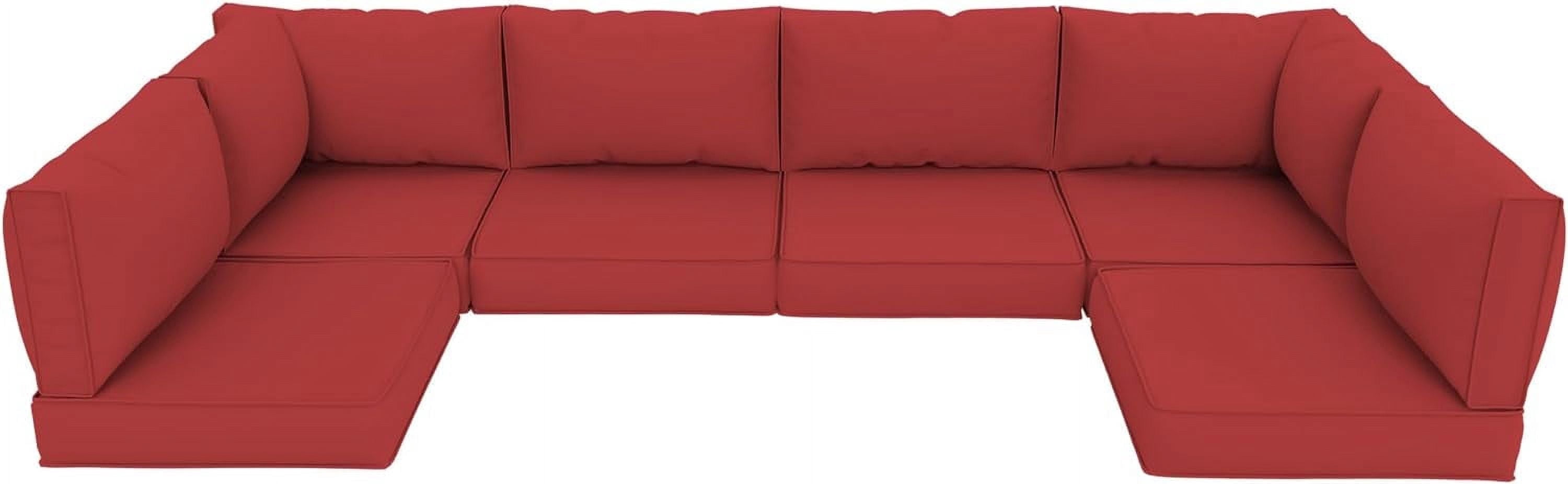 MRUAKA Outdoor Cushions for Patio Furniture Replacement, Patio Furniture Cushions, Deep Seat Patio Cushions, Patio Seat Cushions for Outdoor Sectional (Red)