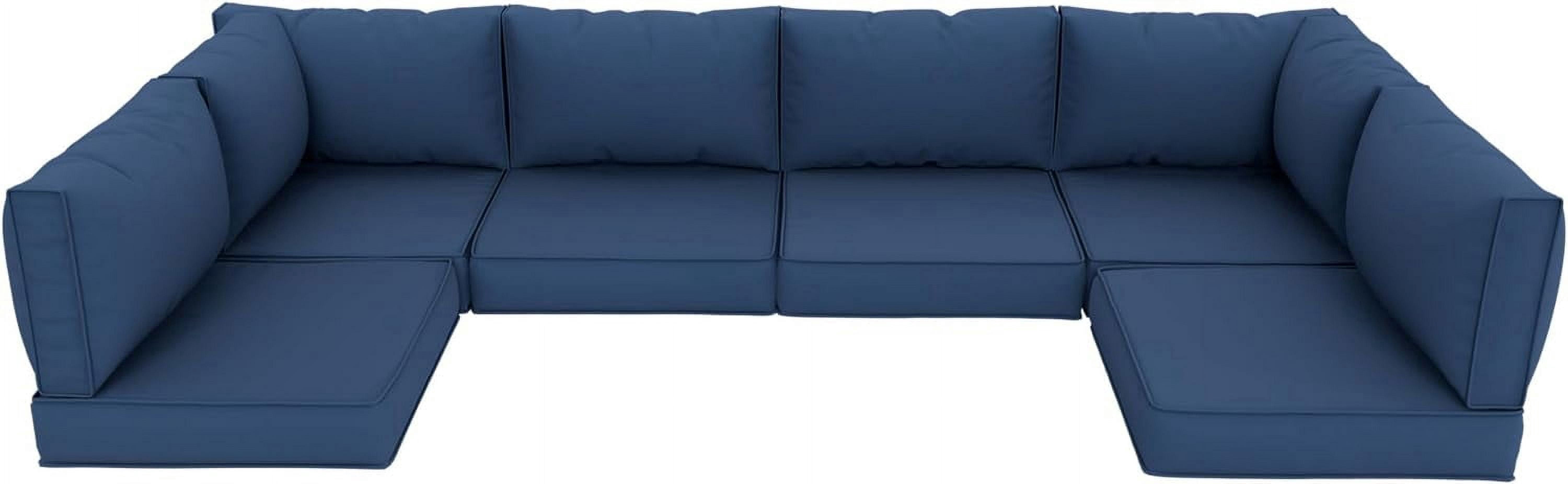 MRUAKA Outdoor Cushions for Patio Furniture Replacement, Waterproof Patio Furniture Cushions, Deep Seat Patio Cushions, Patio Seat Cushions for Outdoor Sectional (Blue)