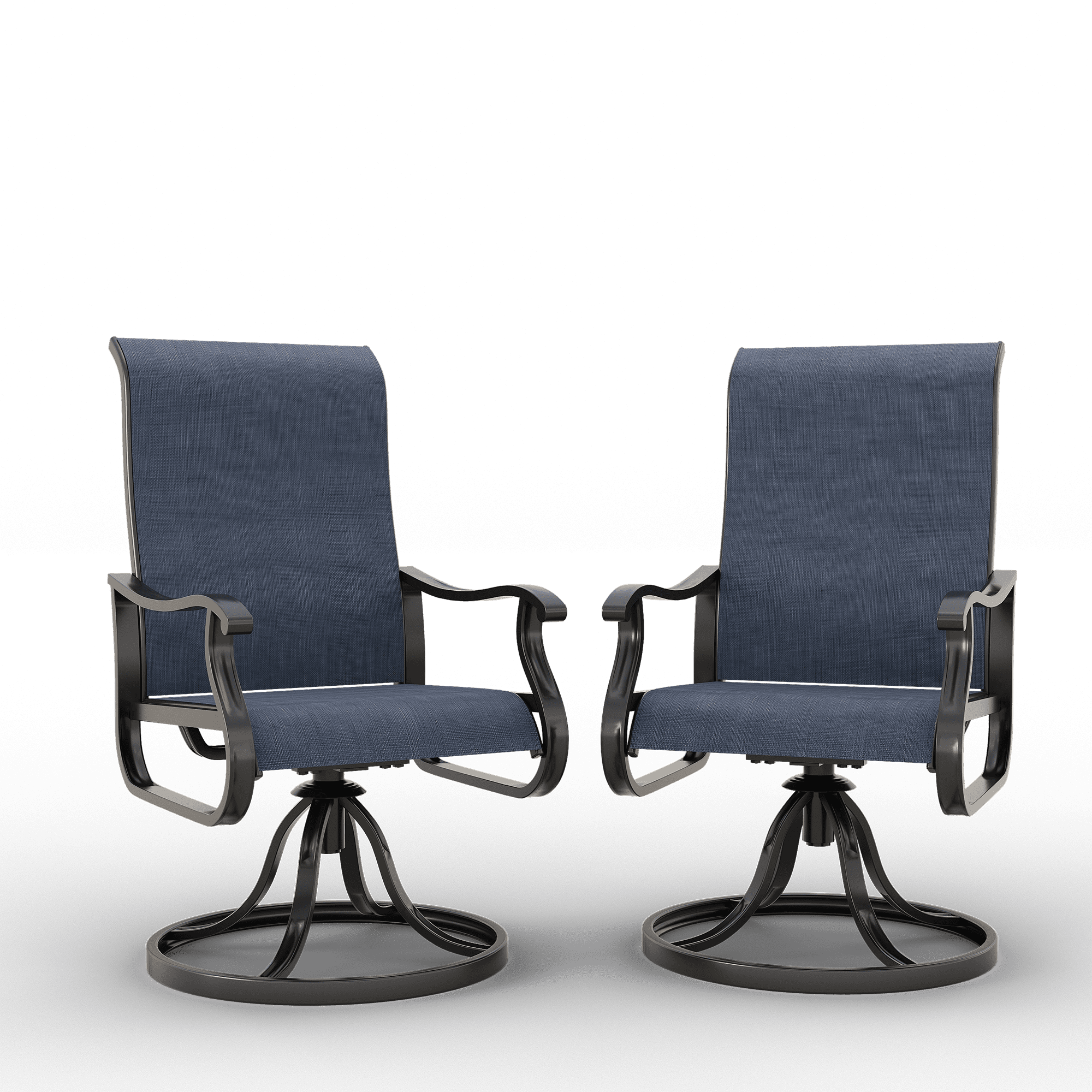 ECOPATIO Set of 2 High Back Patio Rocker Swivel Chairs, AllWeather