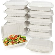 ECOPAX Eco-Friendly Pebble Box Take Out Container, Ivory 150 Pack