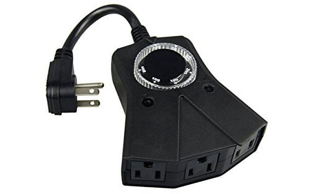 ECOPlugs Outdoor Light Timer Outlet waterproof, Christmas Lights Timer