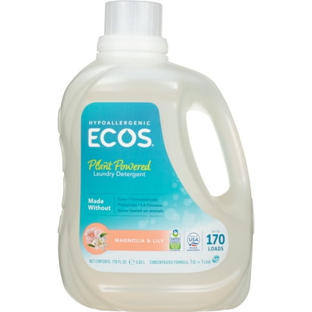 ECOS 2X Ultra Natural Laundry Detergent, Magnolia & Lily, 170 Loads