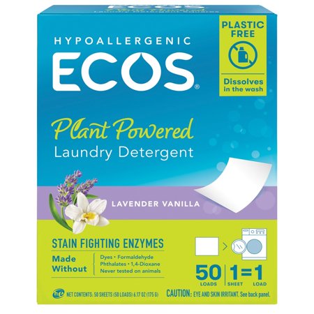 ECOS ECOSNEXT Liquidless Laundry Detergent Lavender Vanilla -- 50 Sheets