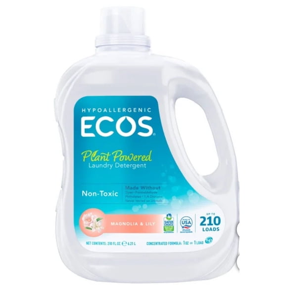 ECOS HE Liquid Laundry Detergent, Magnolia & Lily, 210 Loads, 210 Fl Oz