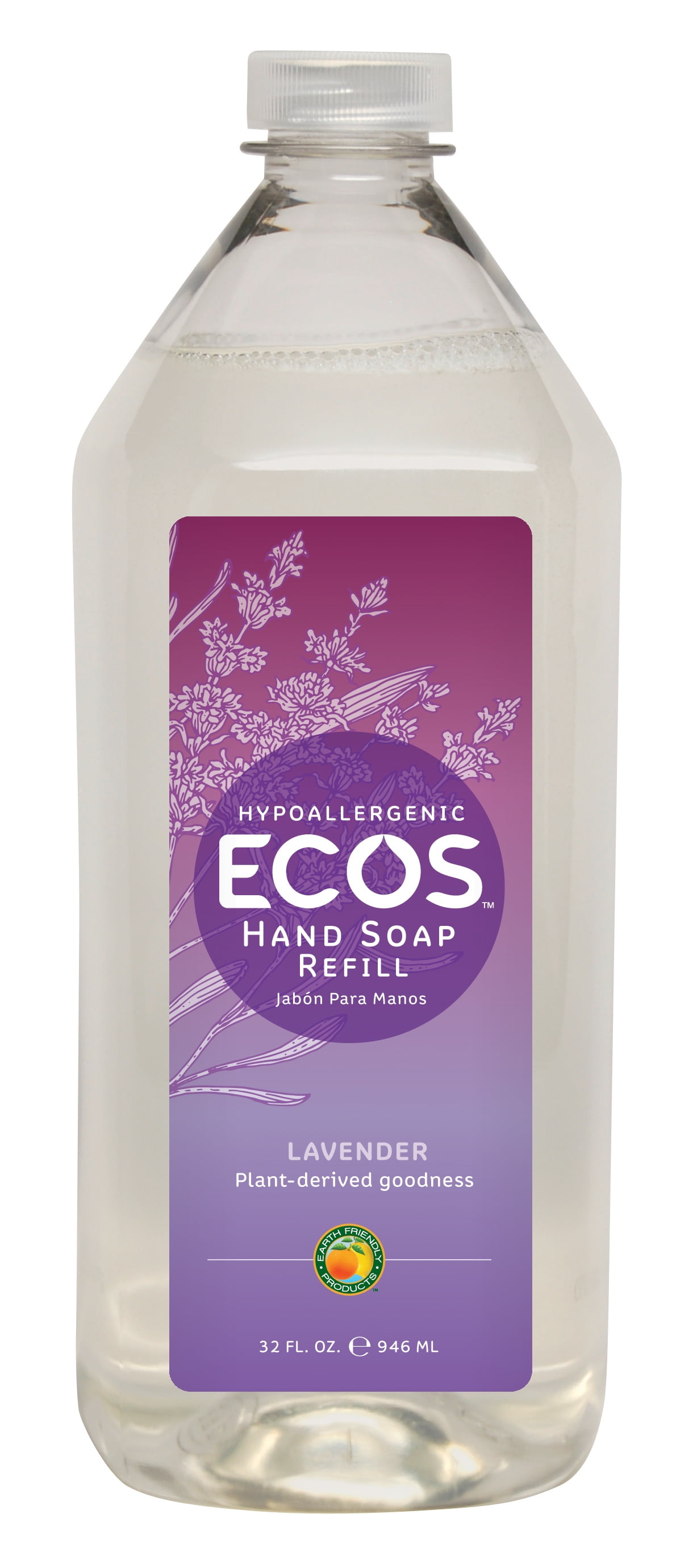 ECOS Hypoallergenic Hand Soap Refill, Lavender, 32 Oz