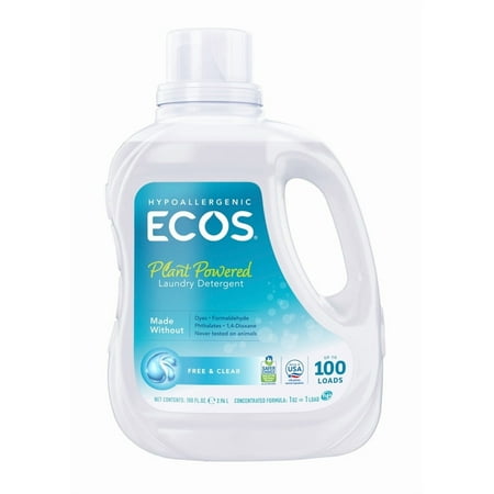 ECOS Hypoallergenic Laundry Detergent Free & Clear -- 100 fl oz