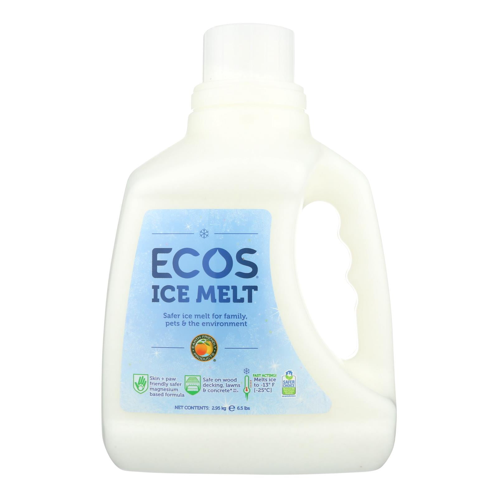 ECOS Ice Melting Compound safer for Pet Paws, Plants and Concrete by Earth Friendly Products