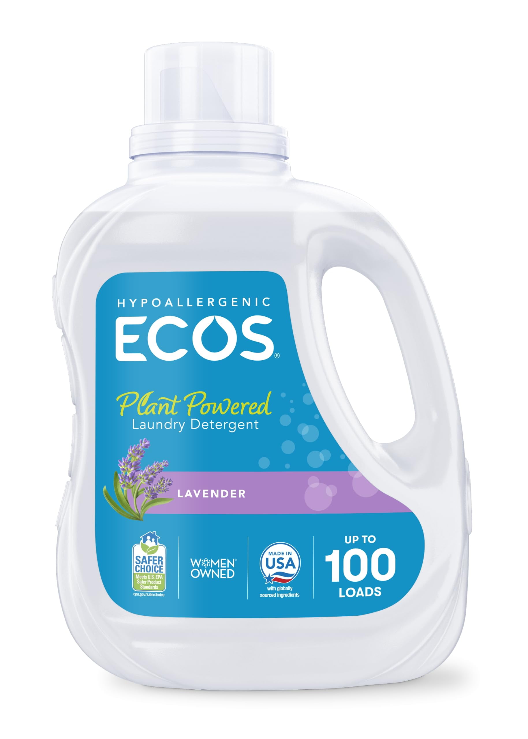 ECOS Laundry Detergent, Lavender, 100 Loads