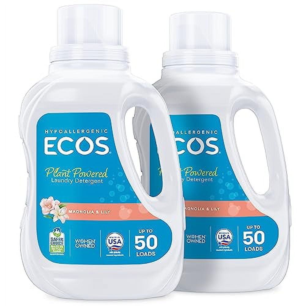 ECOS Laundry Detergent Liquid, 100 Loads Dermatologist Tested Laundry
