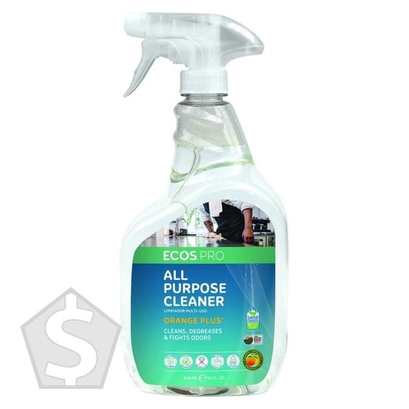 ECOS PL9706/6 Pro 32 fl. oz. Orange Plus Scented All-Purpose Cleaner Spray Bottle - 6/Case