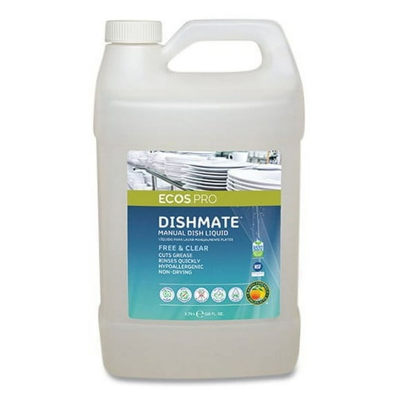 ECOS PRO Dishmate Manual Dish Liquid, 128 oz Bottle (PL972104)