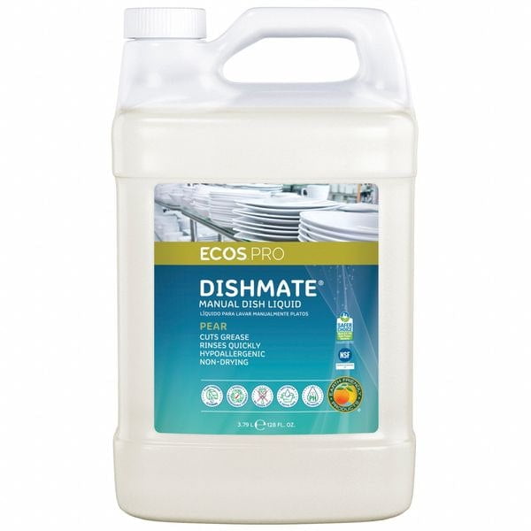 ECOS PROLINE ECOS PRO PL9720/04 Manual Dishwashing Liquid,1 gal.,Pear