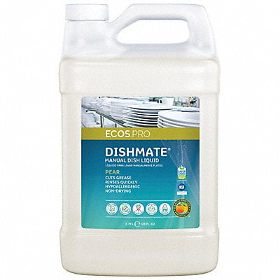 ECOS PROLINE ECOS PRO PL9720/04 Manual Dishwashing Liquid,1 gal.,Pear