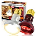 thumbnail image 1 of ECOSUB 75W Reptile Heating Lamp Bulb, 2 PC Daylight & Nightlight  Bulbs for Bearded Dragon Tank, 1 of 10