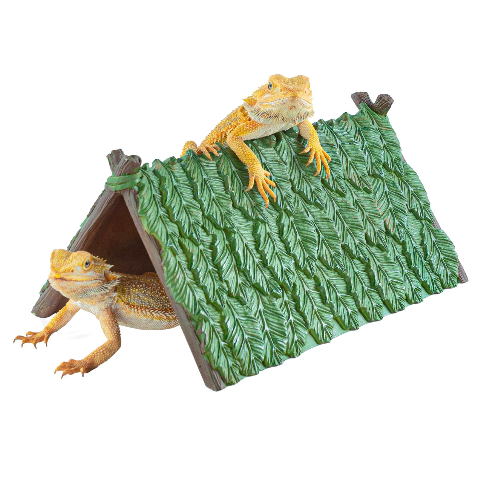 ECOSUB Bearded Dragon Hide Cave, Thermochromic Reptile Hideout, Reptile Resin Tent for Hiding & Climbing