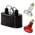 thumbnail image 1 of ECOSUB Dual Reptile Light Fixture Combo Pack, With 100W UVA Daylight and Infrared Heating Lamp, 1 of 9