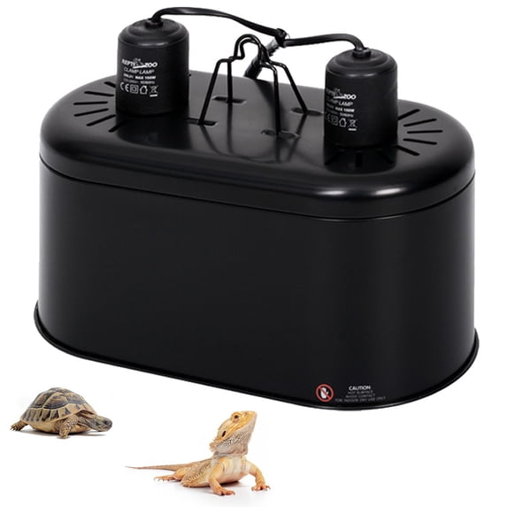 ECOSUB Reptile Heat Lamp Fixture for Bearded Dragon Tank,150W UVA & UVB Reptile Light Fixture