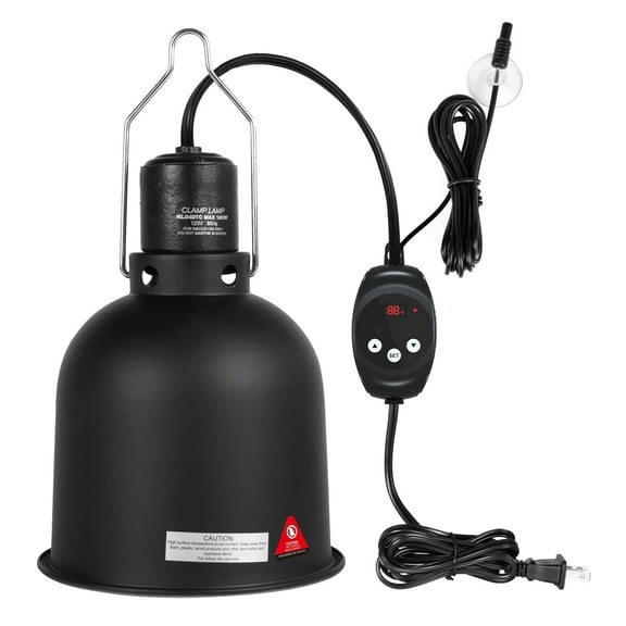 ECOSUB Reptile Terrarium Lamp Base, 5.5'' Deep Dome with Dimming Thermostat, Temperature Controller