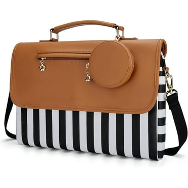 ECOSUSI Laptop Bag 13-15 inch Notebook Compatible with MacBook Air/Pro, Leather Slim Laptop Case Computer Protective Sleeve