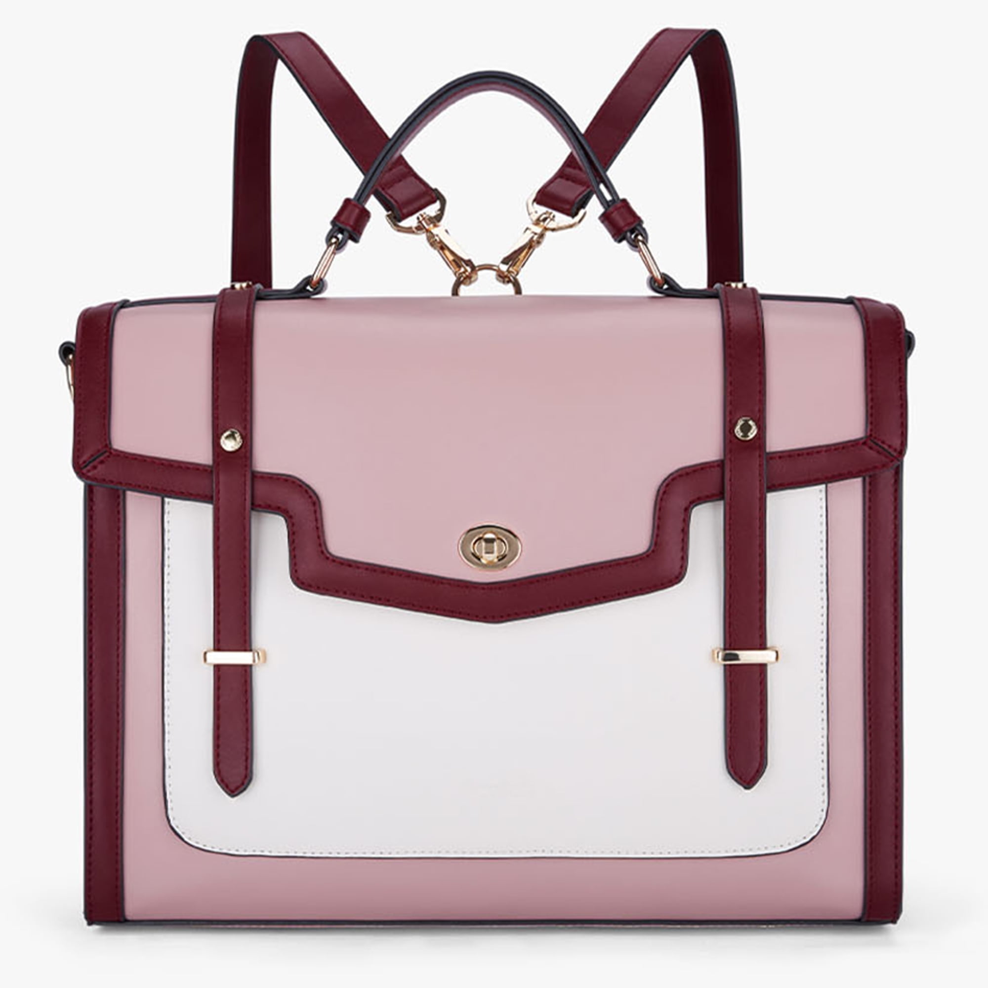 ECOSUSI Laptop Bag for Women Leather Briefcase Messenger Backpack, 14