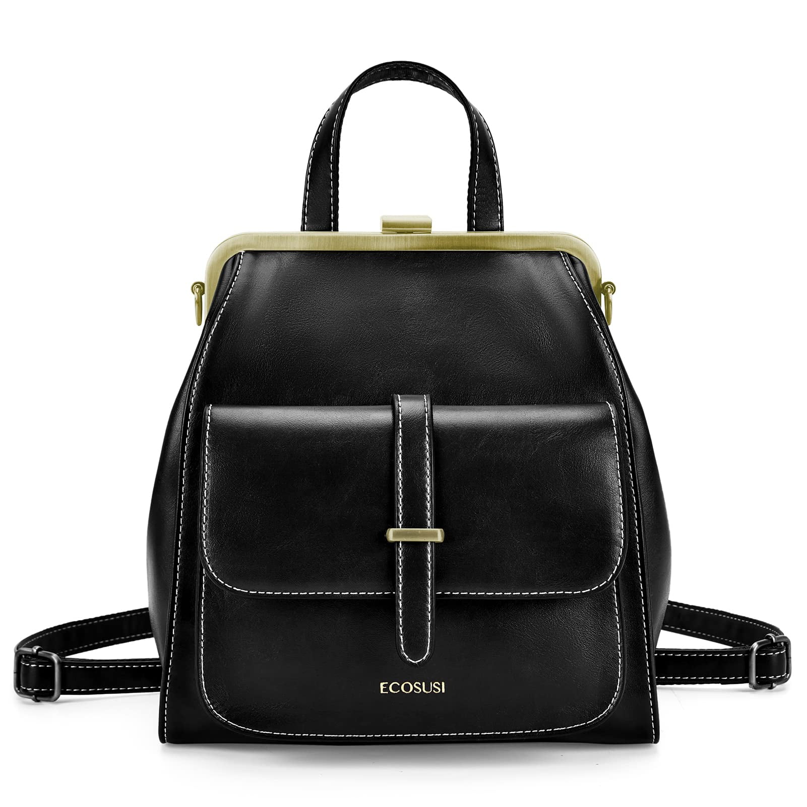 Retro Style Crossbody Bag, Mini Faux Leather Flap Purse, Women's Wide Strap Shoulder Bag (7.08*5.11*3.14) Inch,Black,$9.99,No Pattern,Solid Color
