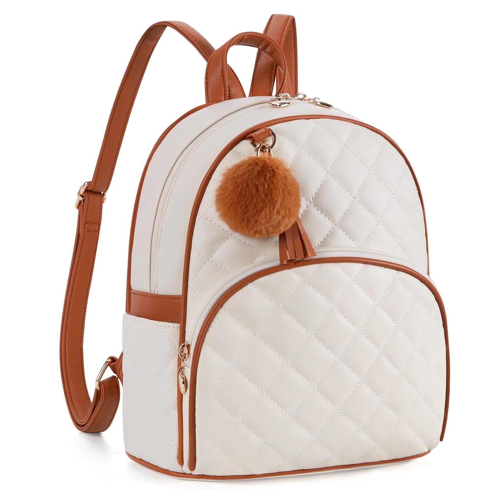 ecosusi mini backpack Alison Vintage Vegan Leather Backpack, Black Ideal for work Alison Vintage Vegan Leather Mini