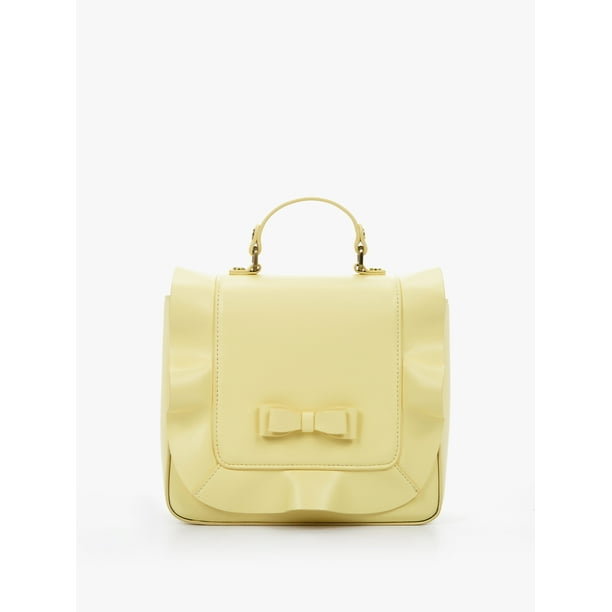 Yellow mini backpack purse hotsell