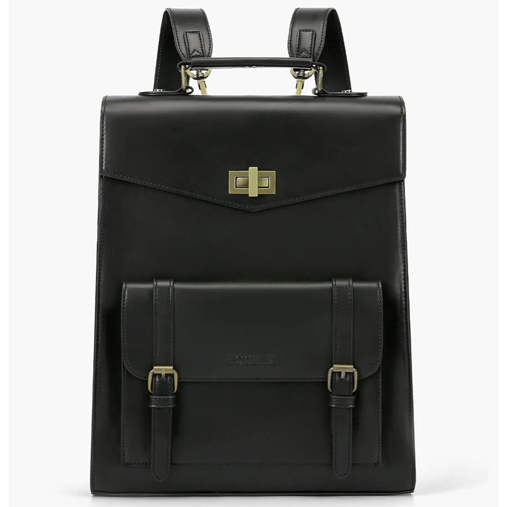 ECOSUSI Vintage Laptop Backpack for Women Leather Backpack for Laptop 14 inch Computer Bag College Bookbag Work Business Casual Travel Black Walmart Business Supplies