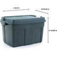 thumbnail image 1 of ECOSense 3 Pack High Top Storage Containers 37 Gallon Stackable Bins with Lids for Garage Home Organization, 1 of 7
