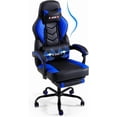 thumbnail image 1 of ECOTOUGE Gaming Chair with Footrest, Big and Tall Silla Gamer with Massage Lumbar Support, Ergonomic Gamer Chair with Reclining High Back, 360° Swivel Gaming Computer Chair, Blue, 1 of 8