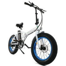 ECOTRIC 20" Fat Tire Folding Electric Bike Bicycle 500W 36V City Commuter Snow Beach Mountain Bicycle Pedal Assist for Adults