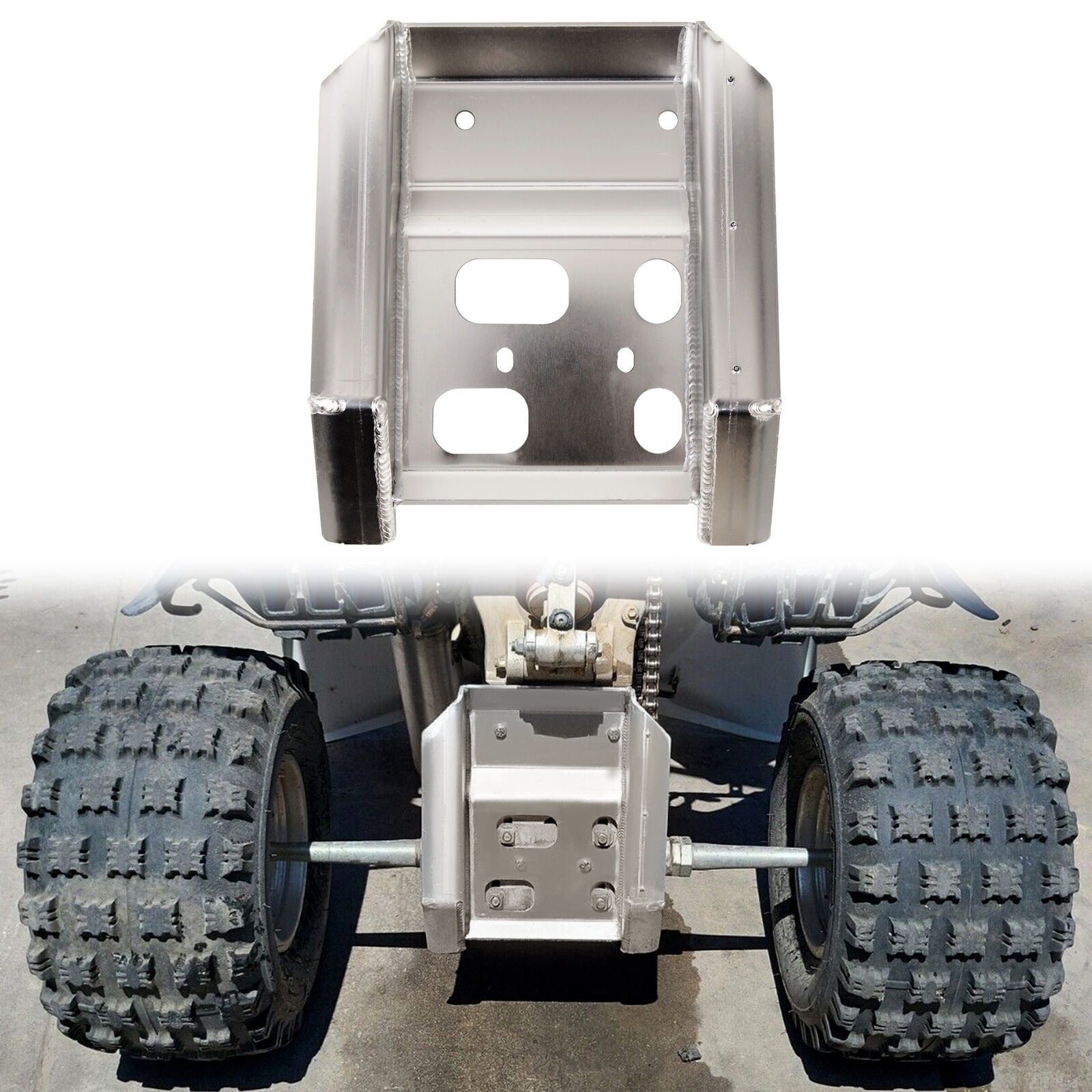 ECOTRIC Aluminum Heavy-Duty Swing Arm Skid Plate Fits 2003-2014