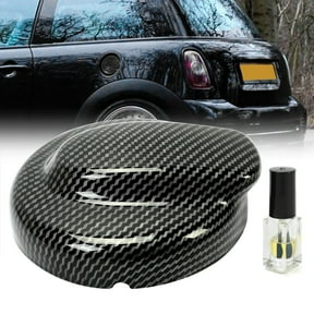ECOTRIC Cap Sticker Round Smooth Carbon Fiber Car Gas Tank Cap Cover for MINI R50 R52 R53 R55 R56 Cooper S 2006-2014