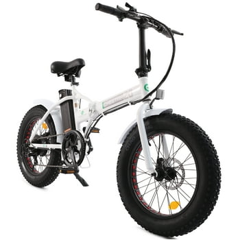 ECOTRIC Folding 20" Fat Tire Electric Bike 500 W Hill Bicycle Removable Battery Pedal Assist Power A-E516646 A-E516646