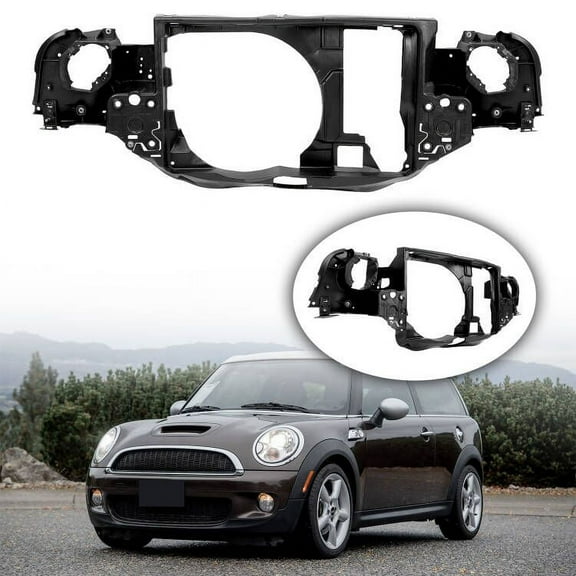 ECOTRIC Front Panel Radiator Support Assembly for 2002-2008 Mini Cooper Base Model Replaces MC1225101 51647200799 Plastic