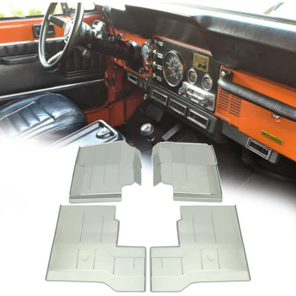 ECOTRIC Front & Rear Floor Pans 4PC Kit for Jeep Wrangler CJ7 CJ 8 YJ 1976-1996
