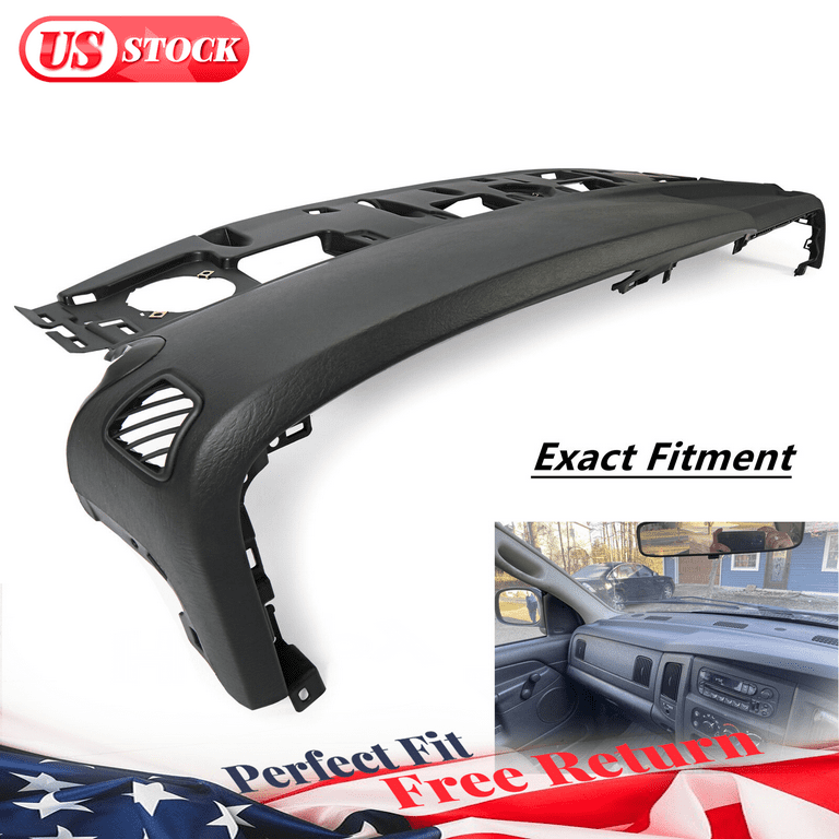 ECOTRIC Mold Dash Board Dashboard Panel Pad Cover Protector Replacement  Black for 2002 2003 2004 2005 Dodge Ram 1500 2500