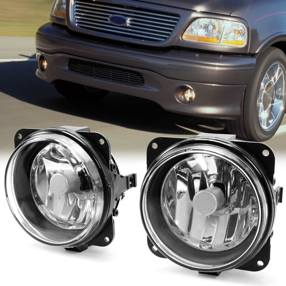 ECOTRIC Pair Fog Lights FOR 00-04 Ford F-150 F150 Harley Davidson Driver Passenger Side 2001 2002 2003 2004
